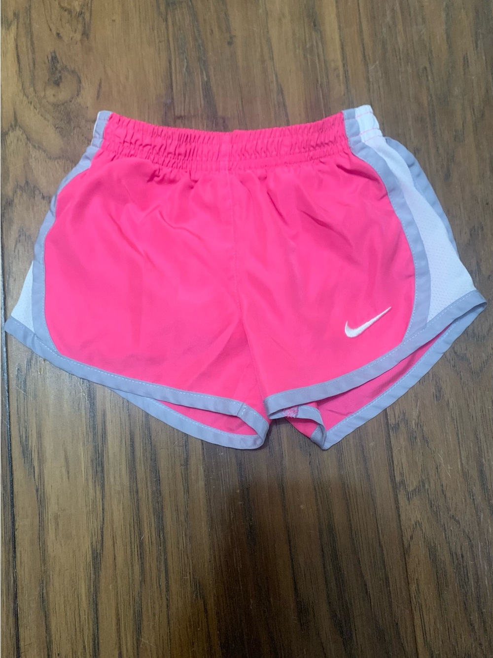 Nike Girl’s Pink Running Shorts with Contrast Gray Trim